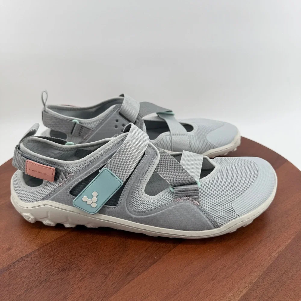 Vivobarefoot Tracker Sandal Glacier Grey Minimalist Barefoot Mens EU 45/US 12